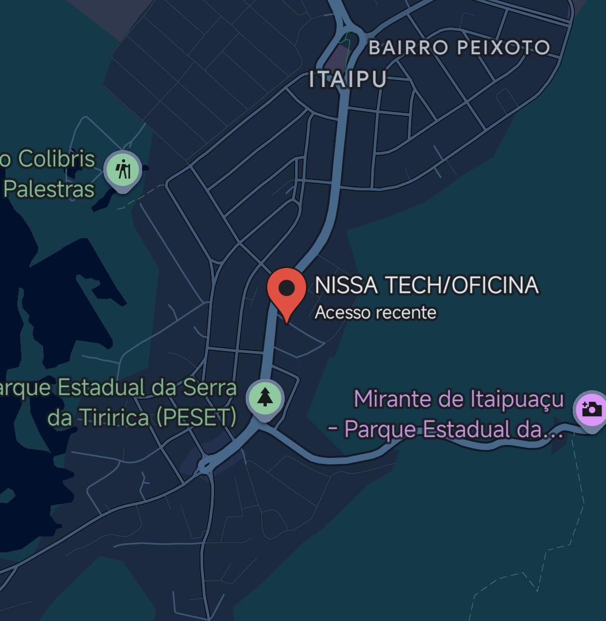Localização da NissaTech em Niterói - RJ